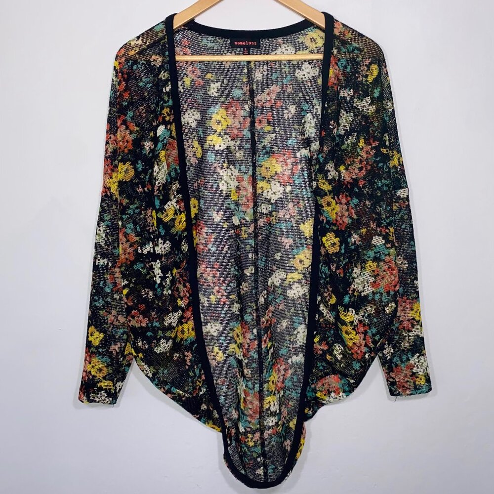 Nameless Cardigan Sheer Floral Womens Size Small